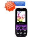 Celular Desbloqueado Venko Ideal II Preto/Roxo com Quadri Chip, Câmera VGA, Discado Inteligente, MP3, FM, Bluetooth, Fone, Cartão 2GB