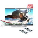 TV 55" LED 3D Philips Série 6000 55PFL6007G/78 Full HD com Smart TV, Conversor Digital, Adaptador Wirelles, Conversor 2D – 3D e 4 Óculos 3D