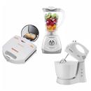 Conjunto Especial Mondial White Line I KT-18 (Sanduicheira S-03 + Liquidificador NL-22 + Batedeira B-05)