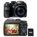 Câmera Digital GE X400 Titânio com 14.1MP Zoom Óptico 15X, LCD 2.7", Detector de Face, Detector de Sorriso, Estabilizador de imagem + Cartão de 4GB