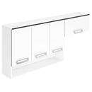Conjunto de Armários Itatiaia Dakar: Armário 3 Portas com Nicho IP3-105 + Armário de Geladeira IPH1G-64 – Branco