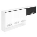 Conjunto de Armários Itatiaia Dakar: Armário 3 Portas com Nicho IP3-105 + Armário de Geladeira IPH1G-64 – Branco/Preto