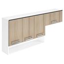 Conjunto de Armários Itatiaia Dakar: Armário 3 Portas com Nicho IP3-105 + Armário de Geladeira IPH1G-64 – Branco/Saara