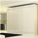 Guarda-Roupa Móveis Europa Rubi com 3 Portas Flex- Branco/Preto