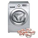 Lavadora/Secadora de Roupas LG Prime 10Kg - WD-1410RD5(A) + Conjunto de Potes Herméticos LG Redondos com Tampas - 7 Peças