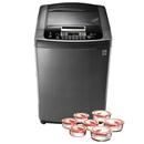 Lavadora de Roupas LG 14 kg Spirit DDD T-1409DS(A) + Conjunto de Potes Herméticos LG Redondos com Tampas - 7 Peças