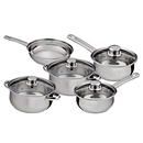 Conjunto de Panelas 5 Peças + Faqueiro 42 Peças em Inox Richwell - BK1912