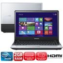 Notebook Samsung 300E4C-AD4 com Intel® Dual Core, 2GB, 320GB, Gravador de DVD, Leitor de Cartões, HDMI, Bluetooth 4.0, Webcam, LED 14” e Windows 8