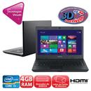 Notebook Positivo Premium S5005 3D com Intel® Core™ i3-2328M, 4GB, 500GB, Gravador de DVD, Leitor de Cartões, HDMI, Wireless, LED 14” e Windows 8