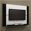 Painel Louvre Multivisão com Suporte de TV - Branco/Preto