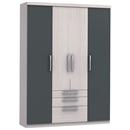 Guarda-Roupa Kappesberg com 4 Portas S454 – Aspen/Gris