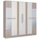 Guarda-Roupa Kappesberg A546 com 6 Portas e 6 Gavetas - Branco/Carvalle
