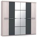 Guarda-Roupa Kappesberg S786 com 6 Portas e 4 Gavetas - Aspen/Gris