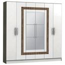 Guarda-Roupa Kappesberg S680 com 6 Portas e 3 Gavetas - Teca Itália/Branco