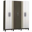 Guarda-Roupa Kappesberg com 6 Portas A543 - Teca Itália/Branco