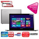 Notebook Lenovo S400 Slim com Intel® Core™ i3-2365M, 4GB, 500GB, Leitor de Cartões, USB 3.0, HDMI, Wireless, Webcam, LED 14” e Windows 8 - Prata