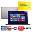 Notebook Lenovo S400 Slim com Intel® Core™ i5-3317U, 4GB, 500GB, Leitor de Cartões, USB 3.0, HDMI, Wireless, Webcam, LED 14” e Windows 8