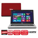 Notebook Philco 14I-V744W8SL com AMD C-60, 4GB, 500GB, Gravador de DVD, Leitor de Cartões, HDMI, Wireless, Webcam, LED 14” e Windows 8
