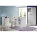 Roupeiro Baby Fritz FR-88230 com 2 Portas + Berço Fritz Baby com Regulagem de Altura + Cômoda Fritz Baby FR-88130 Flex - Branco