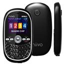 Celular Desbloqueado Niivo IIVA4 Preto com Quadri Chip, teclado QWERTY, Câmera 1.3MP, Bluetooth, Aplicativo Facebook , MSN, Twitter, FM, MP3 e Fone