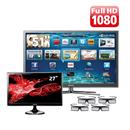 TV 51" Smart Interaction 3D Plasma Samsung Full HD com Smart TV, Wireless e 4 Óculos 3D + TV Monitor 27" LED Samsung Full HD c/ Conversor Digital