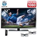 TV 32" 3D LED Samsung Full HD 2 Óculos 3D + Adaptador de Rede Wireless Samsung