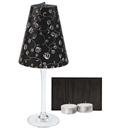Jogo de Mesa Copa e Cia Jantar Lumiere Floral 6 Peças - Preto