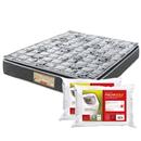 Colchão Casal Minaspuma Sleep Flower com Pillow e Molas Molejo Bonnell - 22x138x188cm + 2 Travesseiros de Fibra de Poliéster Fibrasca Malha Gold