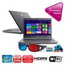 Notebook Positivo 5100m com Intel® Core™ i3 2330M, 6GB, 320GB, Gravador de DVD, Leitor de Cartões, HDMI, Wireless, Webcam, LED 14” e Windows 8