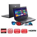 Notebook Positivo 1000m 3D com AMD C-60, 2GB, 320GB, Gravador de DVD, Leitor de Cartões, HDMI, Wireless, Webcam, LED 14” e Windows 8