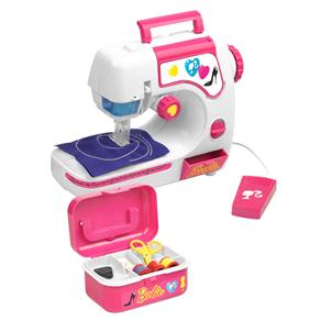 M&aacute;quina de Costura Bang Toys Barbie 817 - Rosa / Branco - cod. 1822781