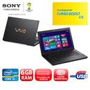 Notebook Sony Vaio SVS13125PBB com Intel® Core™ i5-3210M, 6GB, 750GB, Leitor Biométrico, HDMI, Bluetooth, NVIDIA® GeForce®, LED 13.3” e Windows 8