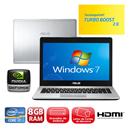 Notebook Asus N46VM-V3080Q com Intel® Core i7-3610QM, 8GB, 750GB, Gravador de DVD, Leitor de Cartões, HDMI, Placa de Vídeo de 2GB, LED 14" e Windows 7