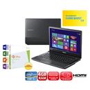 Notebook Samsung com Intel® Core™ i5-3210M, 4GB, 500GB, Gravador de DVD, Leitor de Cartões, HDMI, LED 14" e Windows 8 + Office Home & Student 2013