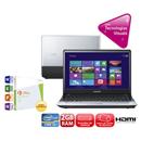 Notebook Samsung com Intel® Core™ i3, 2GB, 320GB, Gravador de DVD, Leitor de Cartões, HDMI, LED 14" e Windows 8 + Office 365 Home Premium 2013