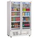 Refrigerador Vertical Gelopar Frost Free GRVC-950 Branco com Controlador Eletrônico Digital e Porta com Fechamento Automático - 957 L