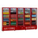 Refrigerador Vertical Gelopar Frost Free GRVC-2500 Vermelho / Branco com Controlador Eletrônico Digital e Porta com Fechamento Automático - 2492 L