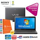 Notebook Sony Vaio SVE14113EB com Intel® Core™ i3-2370M, 4GB, 500GB, Gravador de DVD, HDMI, LED 14" e Windows 7 + Microsoft Office 365 Home Premium