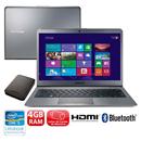 Ultrabook Samsung 530U3C-AD3 com Intel® Core™ i5 2537M, 4GB, 500GB, 24GB iSSD, HDMI, LED 13.3” e Windows 8 + HD Externo Portátil Samsung M3 500GB