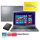 Ultrabook Samsung 530U3C-AD5 com Intel® Core™ i7 3517U, 4GB, 500GB, 24GB iSSD, HDMI, LED 13.3” e Windows 8 + HD Externo Portátil Samsung M3 500GB