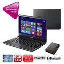 Notebook Samsung NP300E4C-AD7BR com Intel Core i3-3110M, 4GB, 500GB, Gravador de DVD, HDMI, LED 14” e Windows 8 + HD Externo Portátil Samsung M3 500GB