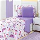 Enxoval Cama Infantil Enxovais Aquarela Coleção Kids 4 Peças - Pássaros