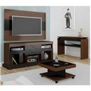 Rack Artely Montana II 2063 + Painel Artely Florence 2243 + Mesa de Centro Saara + Aparador Artely Master 1247 - Imbuia/Preto