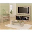 Rack Artely Verano II 2425 + Aparador Artely Finesse + Aparador Artely Finesse + Mesa de Centro Artely Finesse + Painel Artely Stilo - Vintage/Preto