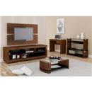 Rack Artely Universum 2200 + Painel Artely New 2301 + Aparador Artely Sonatta 231 + Mesa de Centro Artely Sonatta 2325 - Imbuia/Preto
