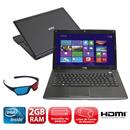Notebook CCE I25 com Intel® Dual Core, 2GB, 500GB, Gravador de DVD, Leitor de Cartões, HDMI, Wireless, Webcam, LED 14" e Windows 8