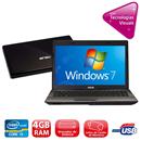 Notebook Asus X44C-VX024R com Intel® Core™ i3 2330M, 4GB, 750GB, Gravador de DVD, Leitor de Cartões, HDMI, Wireless, Webcam, LED 14” e Windows 7
