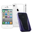 iPhone 4S Apple 16GB TIM com Câmera 8MP, Touch Screen, 3G, GPS, MP3, Bluetooth e Wi-Fi - Branco + Capa Solo VU iSkin para iPhone 4/4S - Roxo