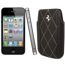 iPhone 4 Apple 8GB TIM com Câmera 5MP, Touch Screen, GPS, MP3, Bluetooth e Wi-Fi - Preto + Capa em Couro Vertical Ferrari Maranelo p/ iPhone - Marrom