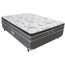 Cama Box Conjugado Casal Herval Nature Bambu em Molas 56x138x188cm – Preto / Cinza